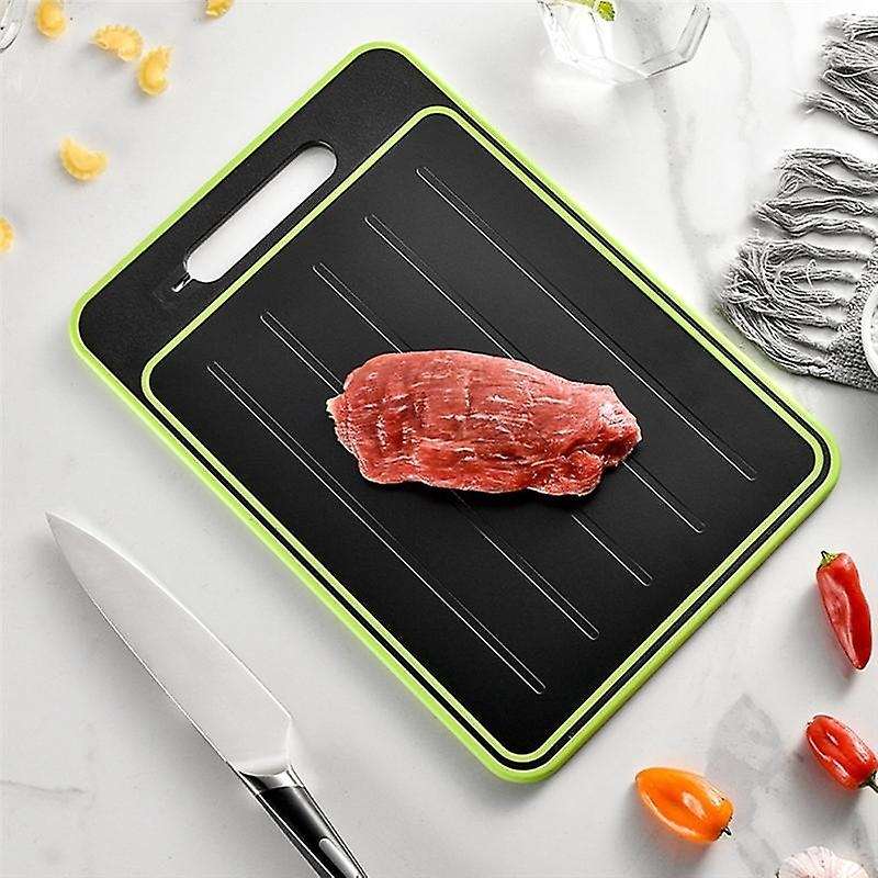 Chopping Board with Defrosting Function - Twin Pack - 3x Faster -with Integrated Knife Sharpener An