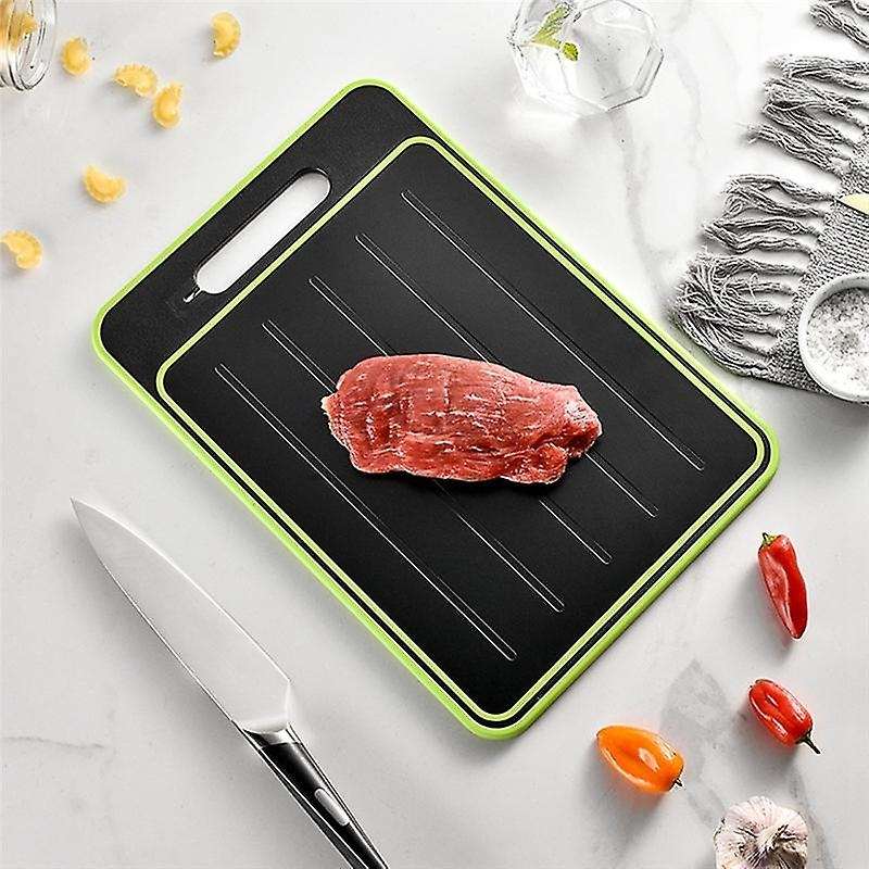 Chopping Board with Defrosting Function - Twin Pack - 3x Faster -with Integrated Knife Sharpener An