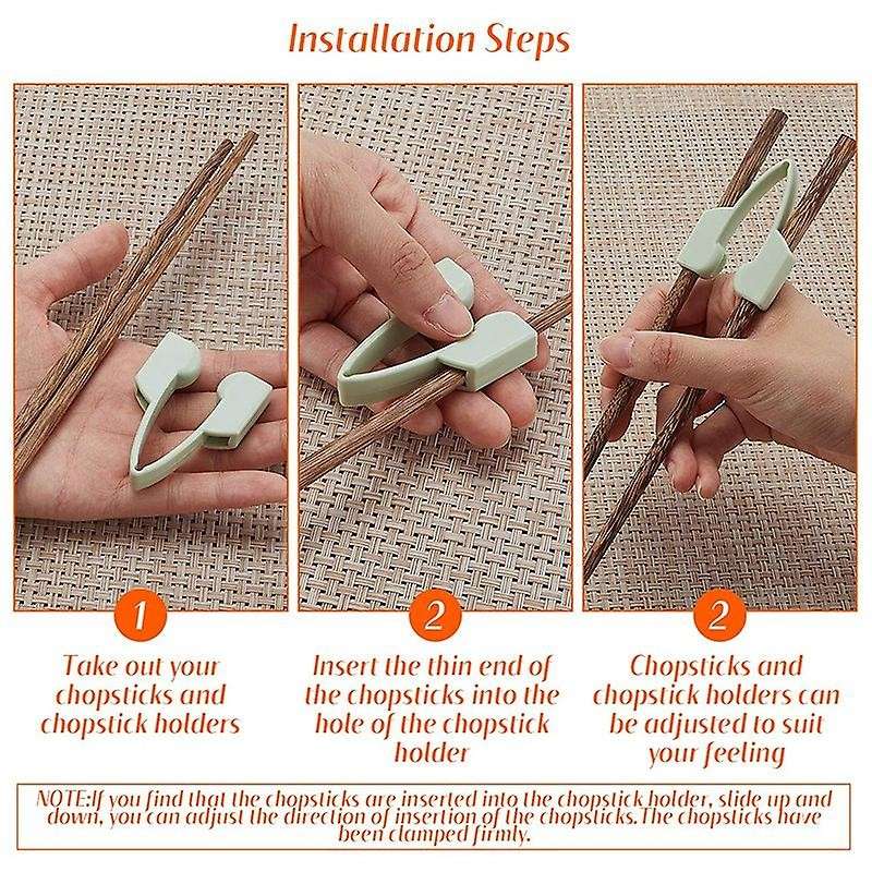 Chopstick Assistant, Suitable for Beginners to Train Chopsticks. Reusable Non-Slip Chopsticks 3 Pair