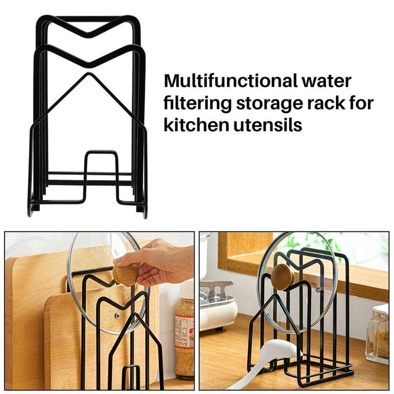 Chopping Board Organizer Stand Holder Cutting Board Rack Kitchen Countertop Pots Pan Rack Organizer