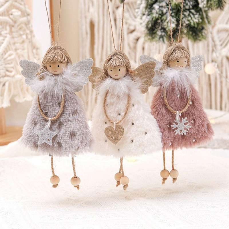 Christmas Angel Doll Pendant New Year Decor Christmas Decorations for Home Navidad