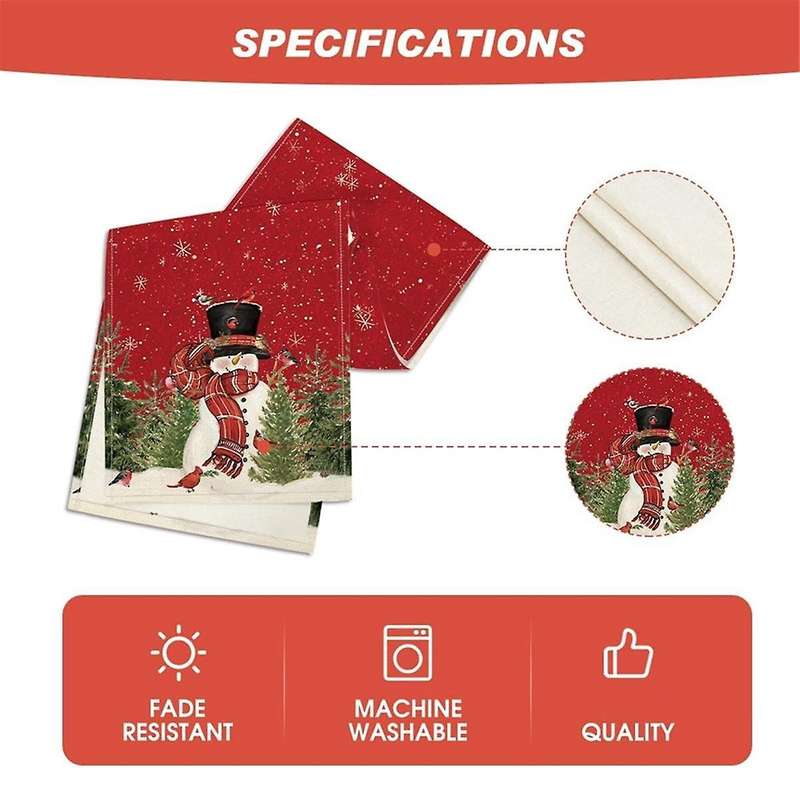 Christmas Birds Table Runner, Seasonal Winter Xmas Holiday Kitchen Dining Table Decoration