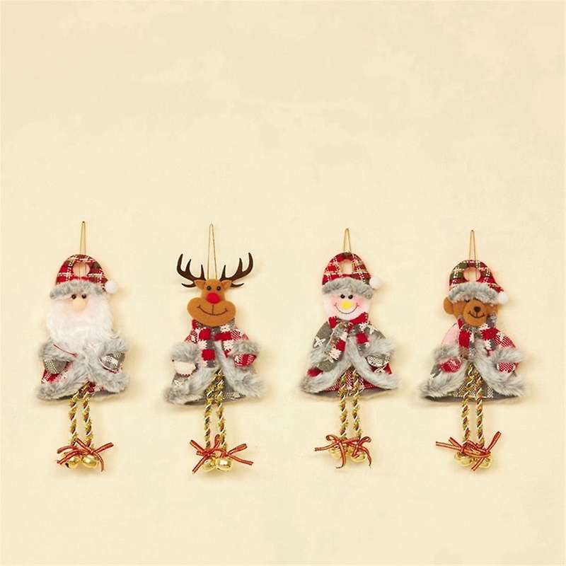 Christmas Bell ---bear Hanging Doll Ornaments Xmas Tree Window Fireplace Hanging Decorations