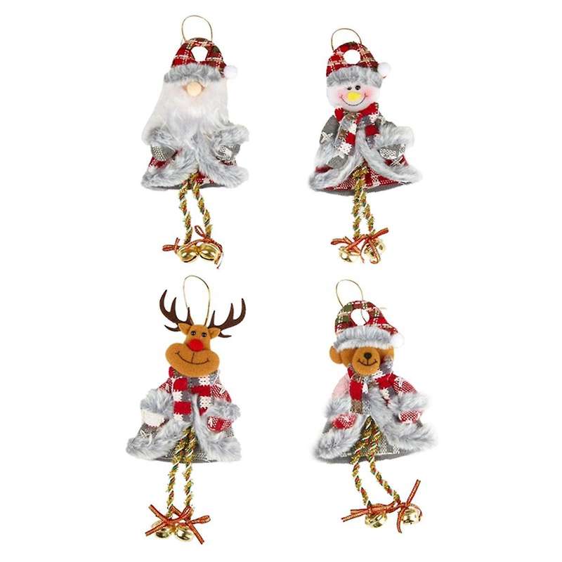 Christmas Bell ---bear Hanging Doll Ornaments Xmas Tree Window Fireplace Hanging Decorations