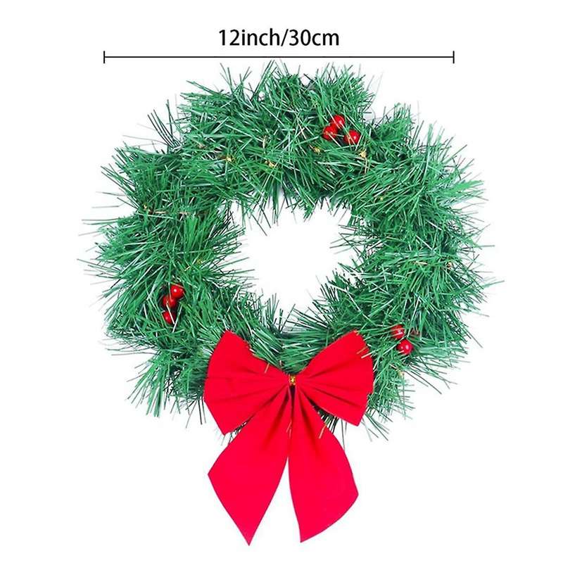 Christmas Decor Wreath with Lights, Fits Car,Truck,Door Decoration,Mounting Equipment Included