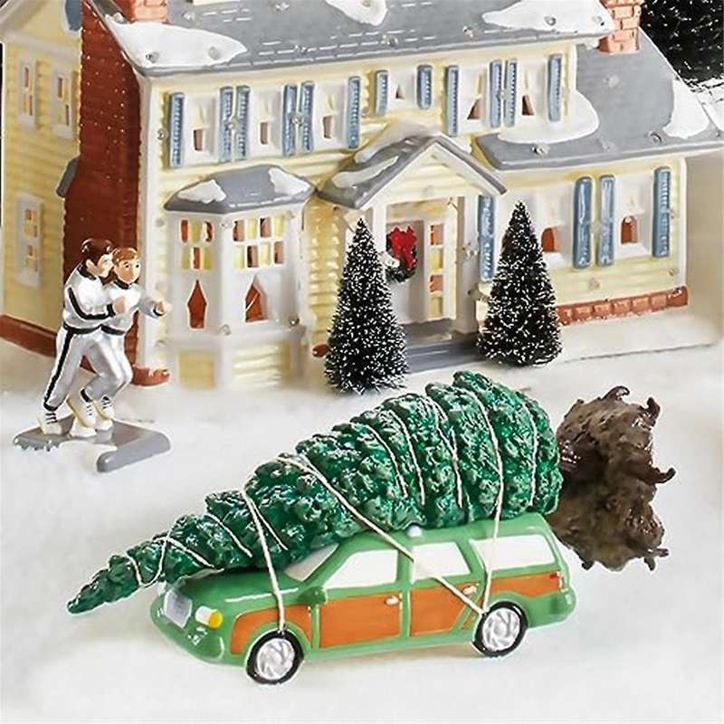 Christmas Craft Ornaments Garden Decorations Rural Street View Resin Ornaments
