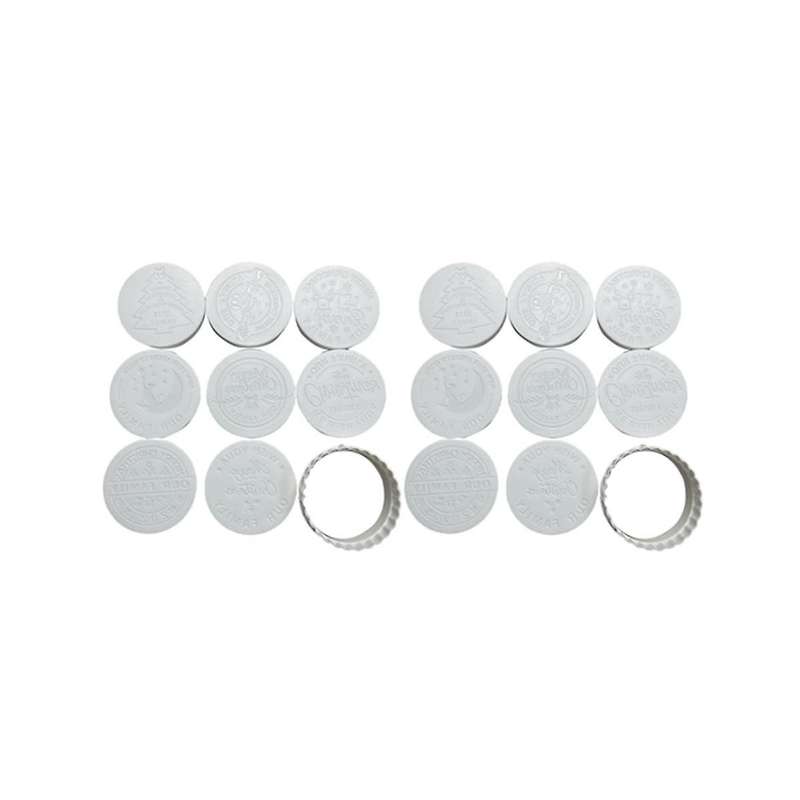 Christmas Cookie Mold Christmas Fondant Round Cookie Baking Kit Cupcake Decorating Cookie Mold