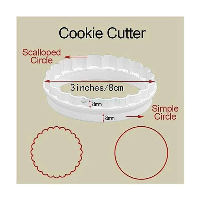 Christmas Cookie Mold Christmas Fondant Round Cookie Baking Kit Cupcake Decorating Cookie Mold