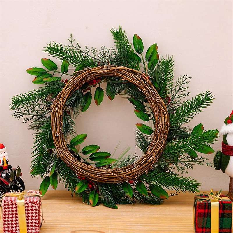 Christmas Decorations Christmas Balls Red Fruit Green Leaf Pinecone Wreaths Window Decorations Door