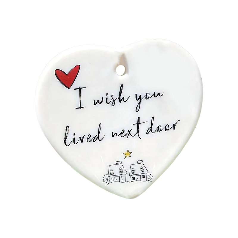 Christmas Decorations Heart Hanging Ornament Ceramics Ornament Decor Perfect for Friends Couples Chr