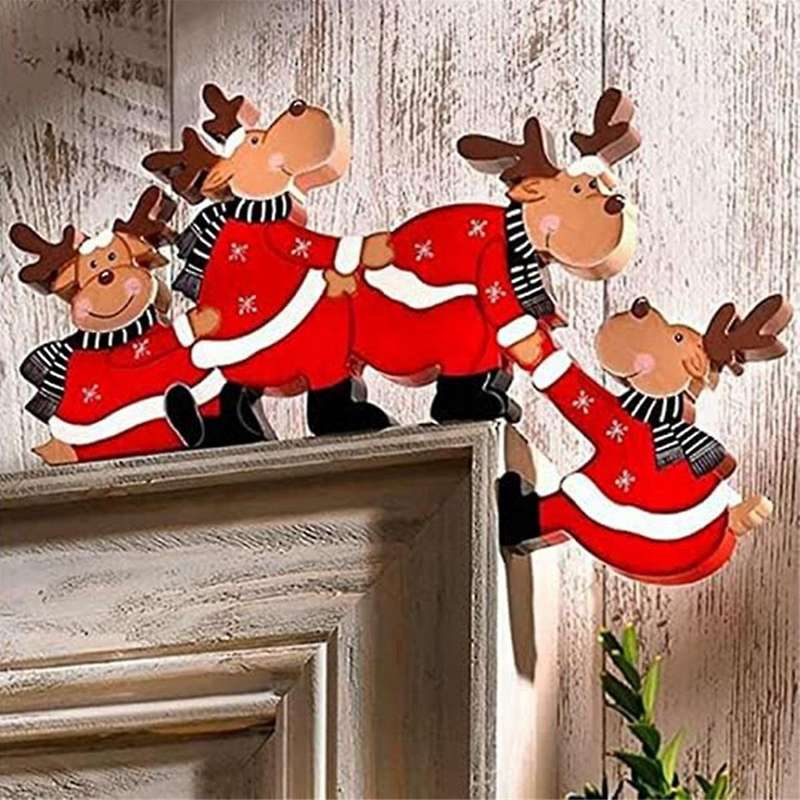 Christmas Decor, Rooting , , Door Frame Decor, Made of Wood, for Party Ornament, Christmas Decor
