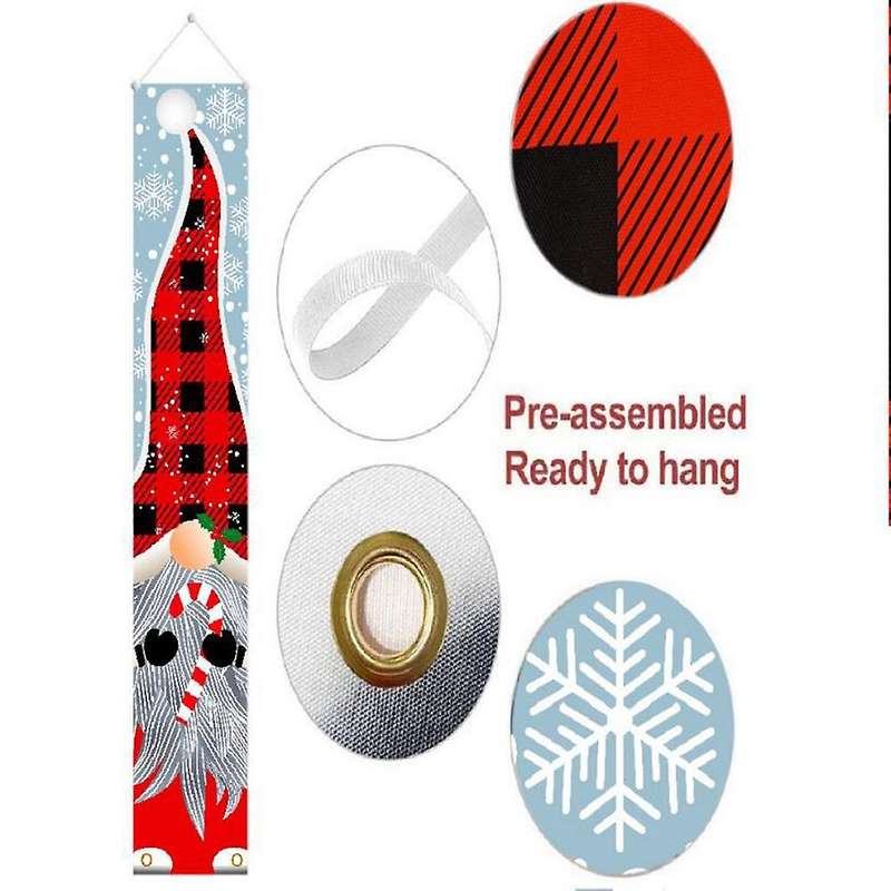 Christmas Decorations for Home Merry Christmas Couplet Banner Party House Door Porch Hanging Flags D