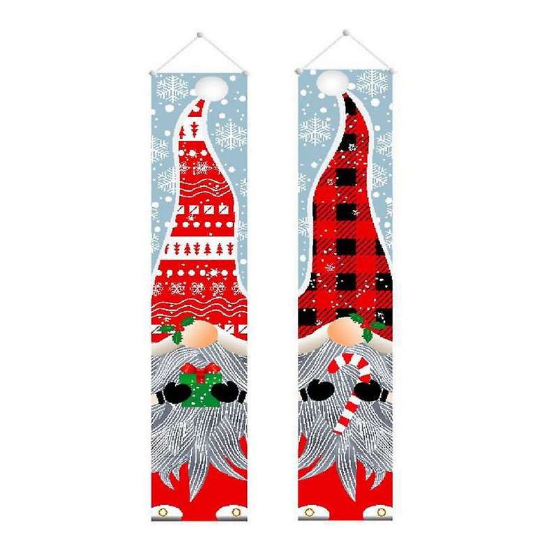Christmas Decorations for Home Merry Christmas Couplet Banner Party House Door Porch Hanging Flags D