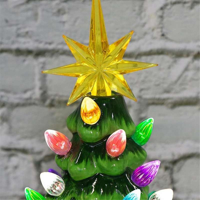Christmas Decorations - 6.2inch Lighted Up Gnomes Christmas Tree with Multicolored Lights Small Mini