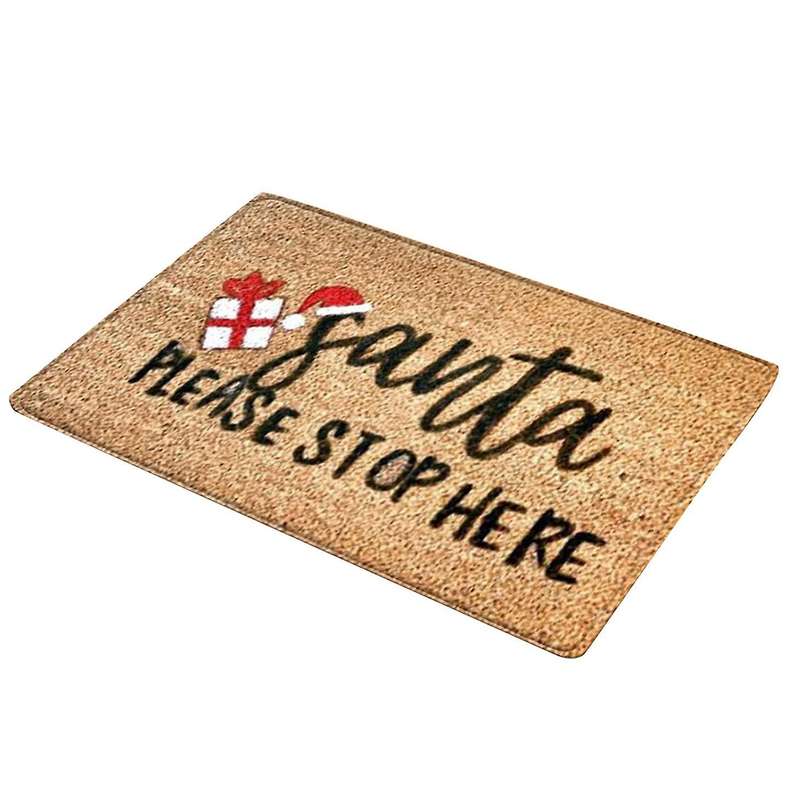 Christmas Doormat Christmas Doormat Decoration Entrance Floor Carpet Non Slip Blanket Indoor Outdoor