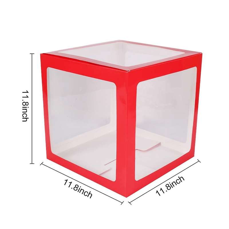 Christmas Decorations Red Transparent Joy Box Joy Blocks Decorations for Holiday Party Decorations,