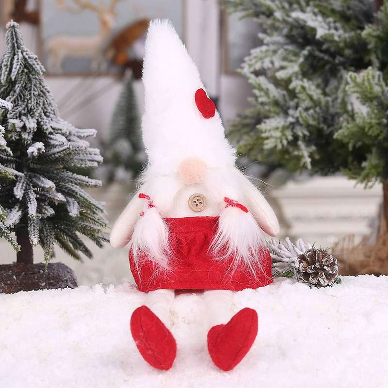 Christmas Faceless Doll Ornament Cute Cartoon Long Legs Old Men Dolls Xmas Decoration