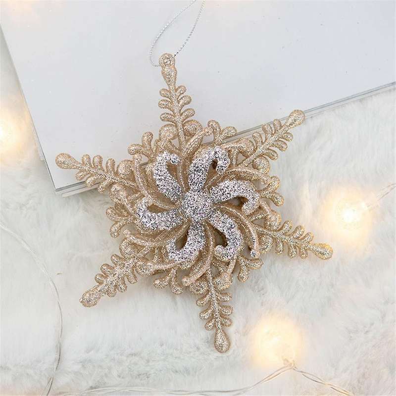 Christmas Glitter Pendant Snowflake Star Wreath Xmas Tree Hanging Ornaments Home Christmas New Year
