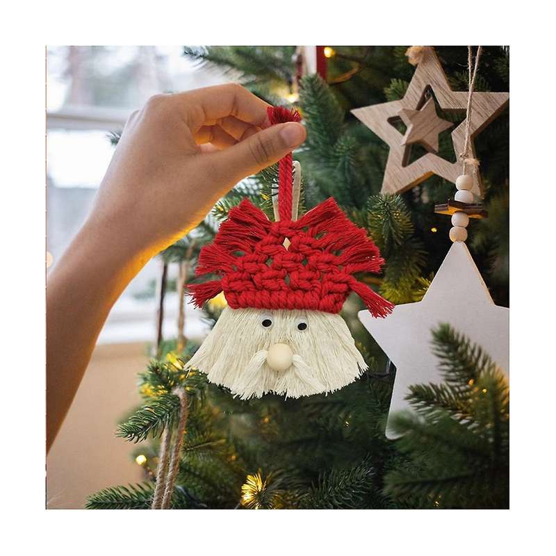 Christmas Handwoven Santa Ornament Decoration Pendant Christmas Gift Gift 18X13cm