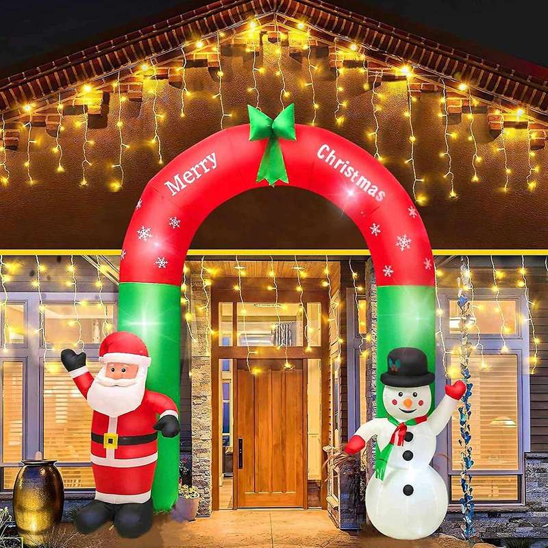 Christmas Inflatable Archway Decorations Christmas Inflatable Decoration for Indoor Yard Garden Lawn