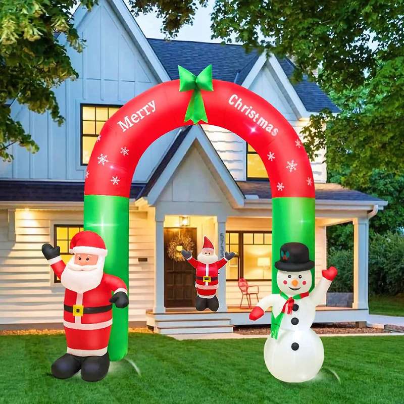 Christmas Inflatable Archway Decorations Christmas Inflatable Decoration for Indoor Yard Garden Lawn