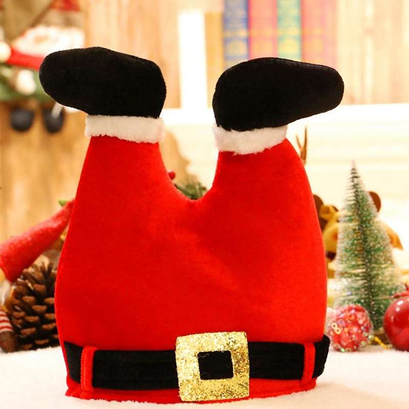 Christmas Hat Clown Pants Legs Kids Adult Christmas Cap Supply,b