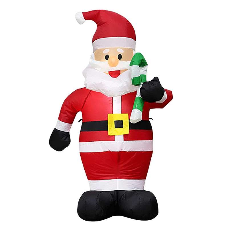 Christmas Inflatables Greeting Santa Walking Stick for Yard Lawn Home Garden Christmas Decorations P