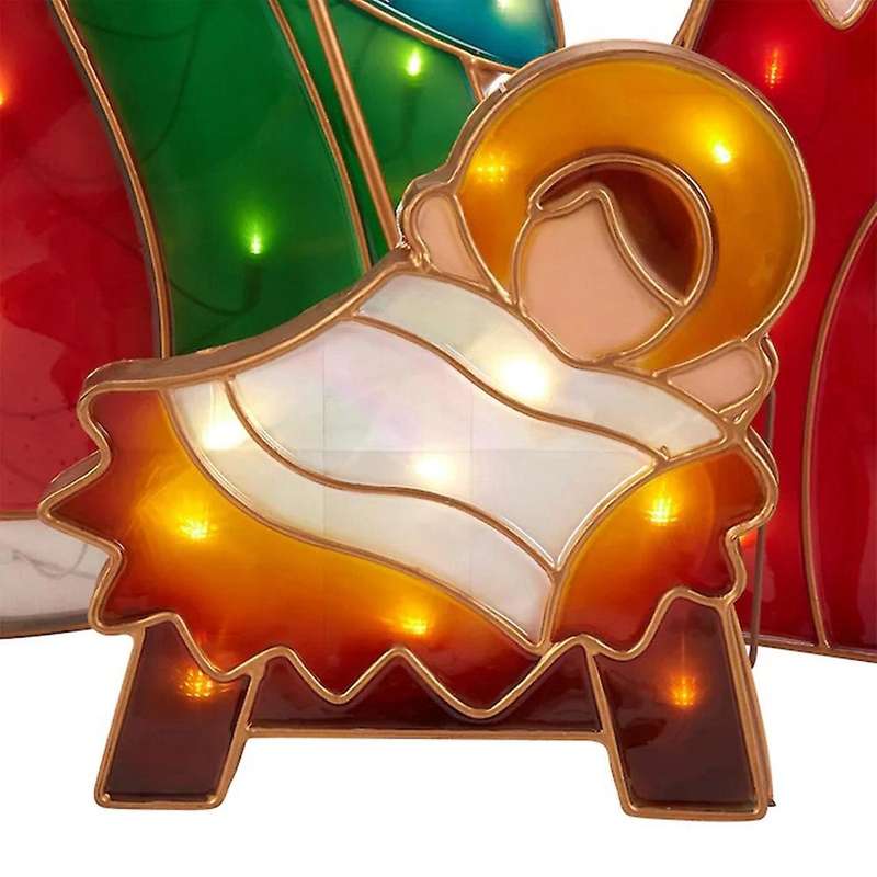 Christmas Jesus Insert Card Nativity Scene Courtyard Outdoor Garden Decoration Easter Lawn Decoratio
