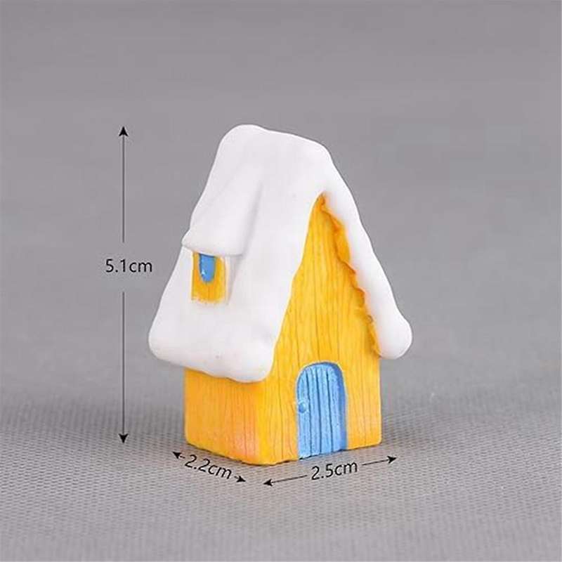 Christmas Miniatures Figurines, Mini Christmas Snow House Decor Ornaments, Christmas Doll House Fair