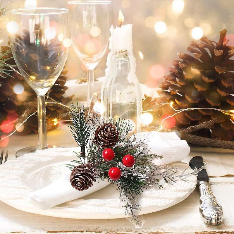 Christmas Napkin Rings Set Of 12, Napkin Holder Rings