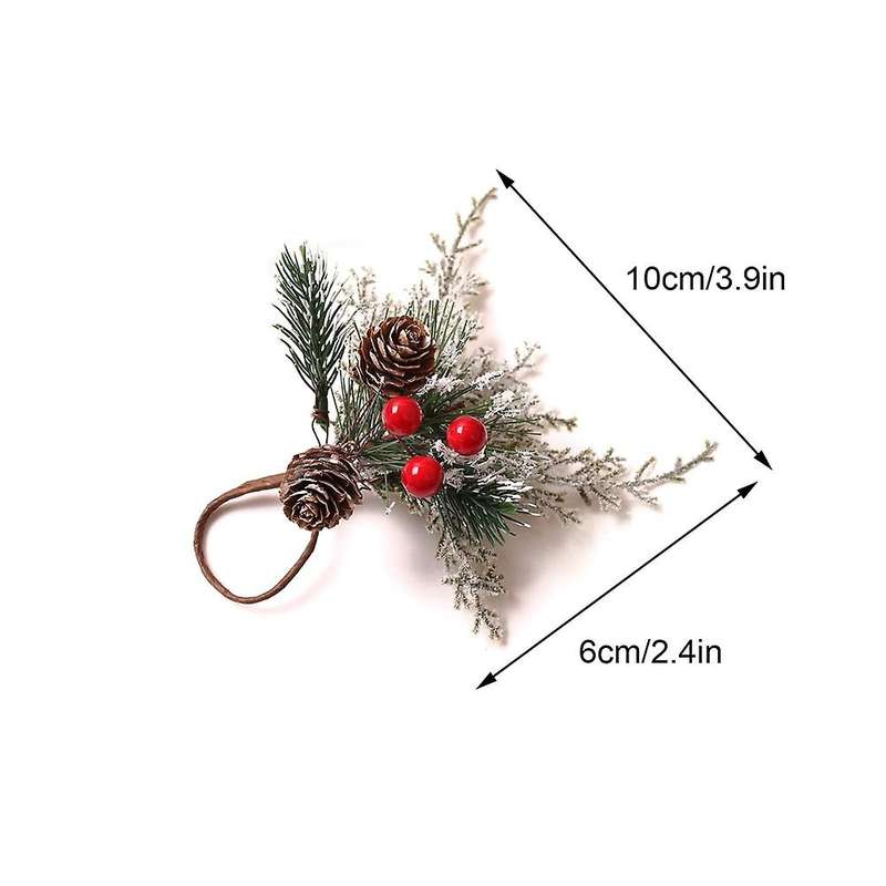 Christmas Napkin Rings Set Of 12, Napkin Holder Rings