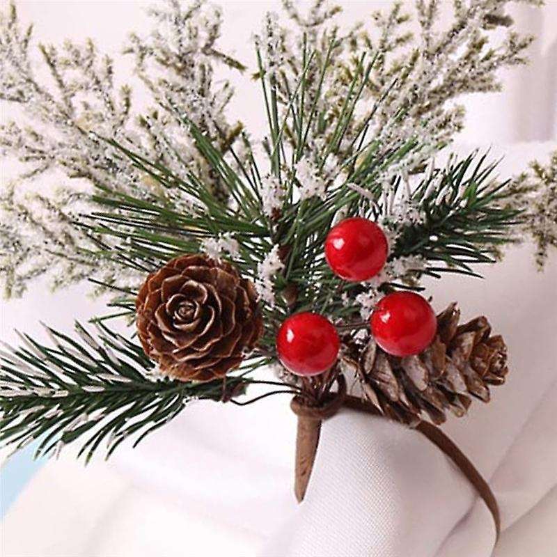 Christmas Napkin Rings Set Of 6, Napkin Holder Rings