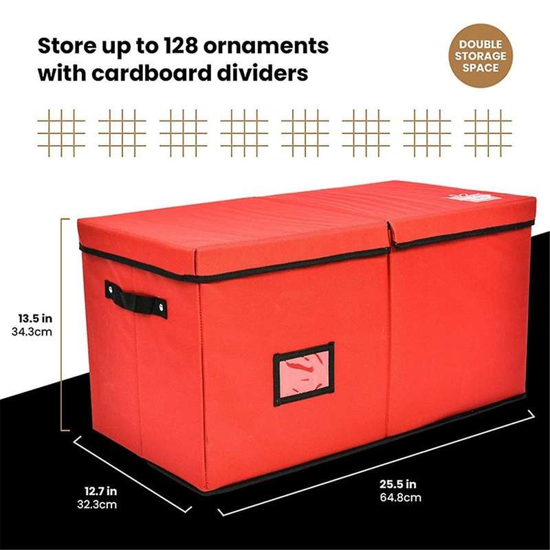Christmas Ornament Storage Box Christmas Storage Container Fits 128 Holiday Ornaments Decoration Xma