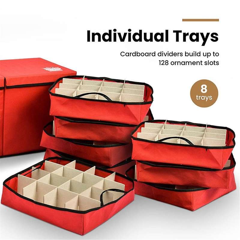 Christmas Ornament Storage Box Christmas Storage Container Fits 128 Holiday Ornaments Decoration Xma