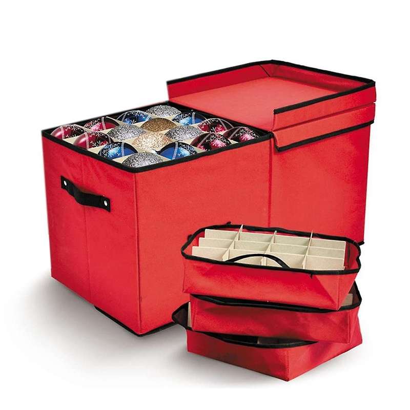 Christmas Ornament Storage Box Christmas Storage Container Fits 128 Holiday Ornaments Decoration Xma
