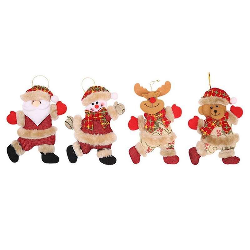 Christmas Ornaments,xmas Hanging Decor Santa-clause -reindeer Bear Doll Christmas Tree Ornaments Fo