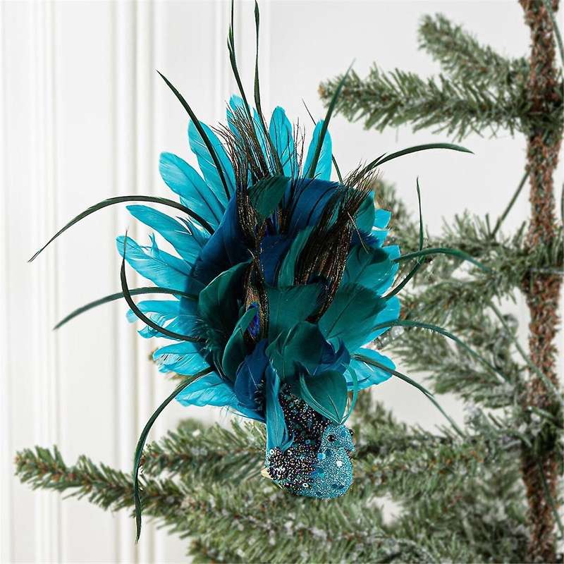 Christmas Ornaments Decorations -2Pcs the Spreads Its Tail Pendant for Christmas Decor Party Supplie