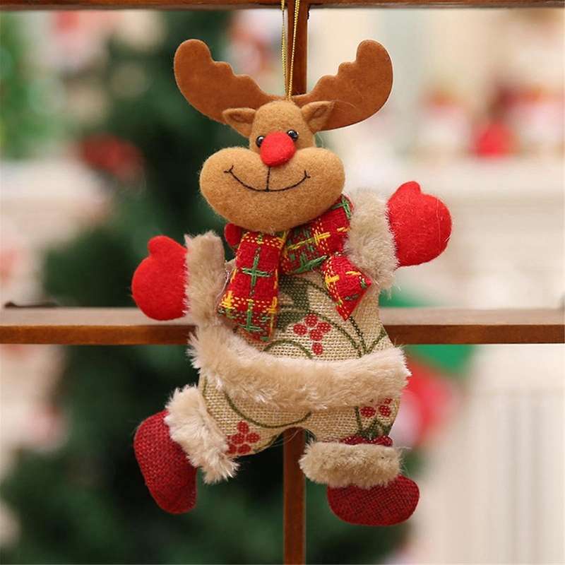 Christmas Ornaments,Xmas Hanging Decor Santa-Clause -Reindeer Bear Doll Christmas Tree Ornaments for
