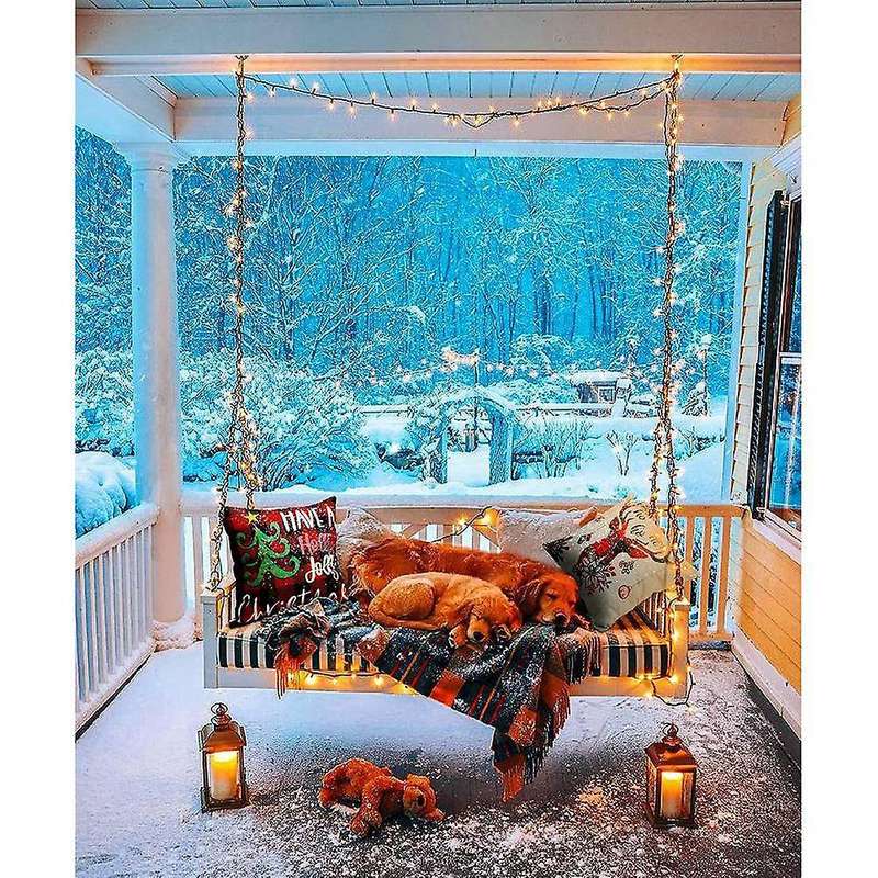 Christmas Pillow Covers 18X18 Set of 4, Christmas Decorative Throw Pillows for Couch Sofa Chairs Sea