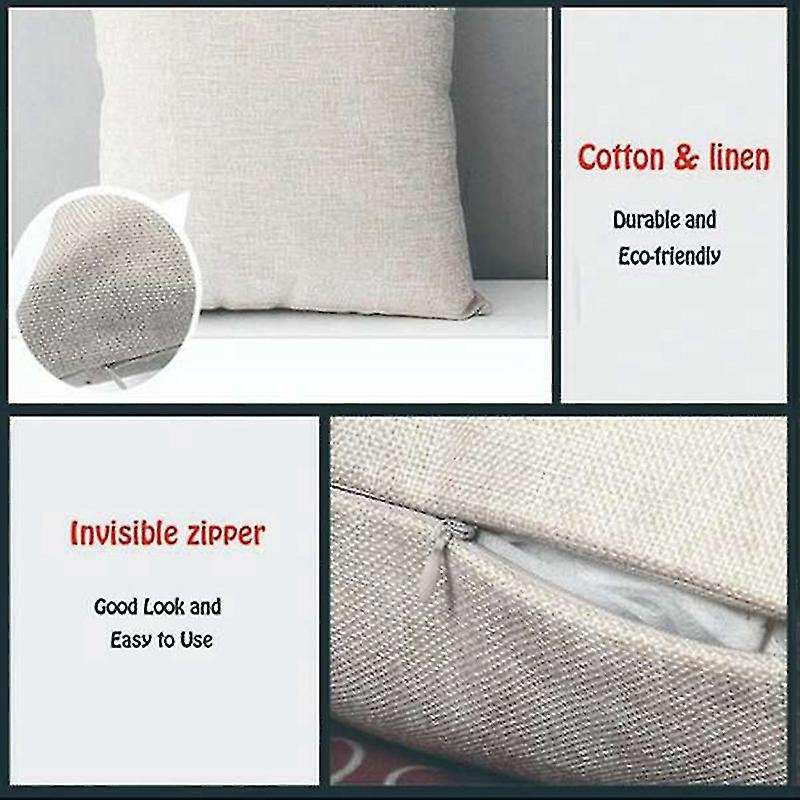 Christmas Pillowcase Santa Square Home Decor Linen Pillow Cases Cushion Covers for Christmas Sofa S