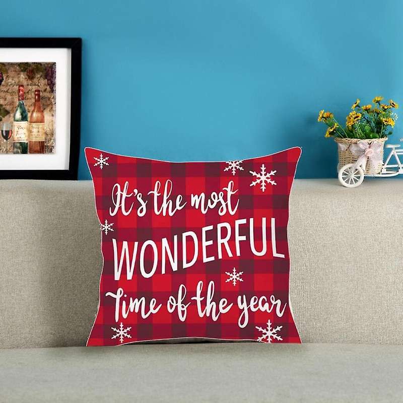Christmas Pillow Covers 18X18 Tree Christmas Decorations Throw Pillows Cushion Cover Holiday Decor T