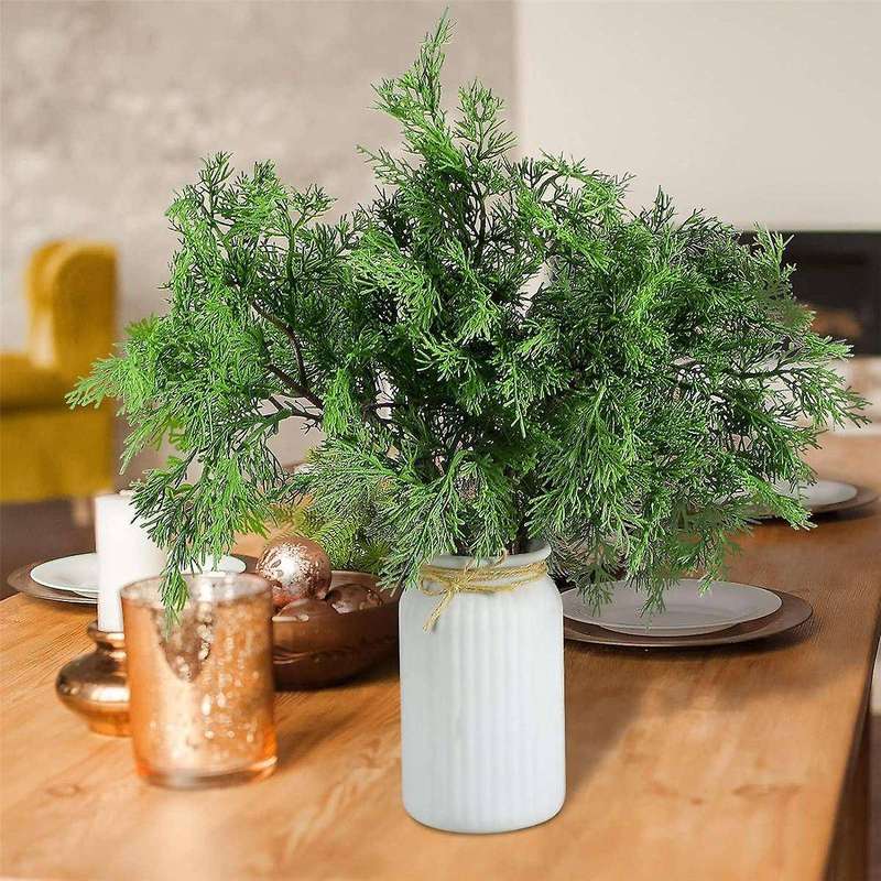 Christmas Pine Branches, 16.5 X 9 Inches Faux Branches Artificial Sprigs Picks (12 Pcs)