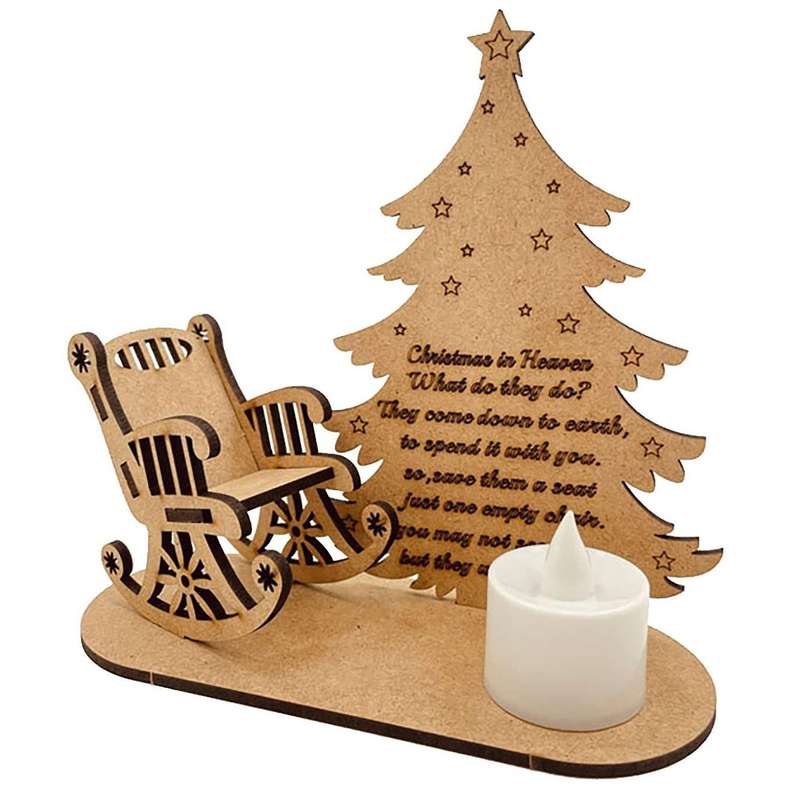 Christmas Remembrance Candle Ornament to Remember Loved Ones with LED Candle Lights Heaven Memory Ca
