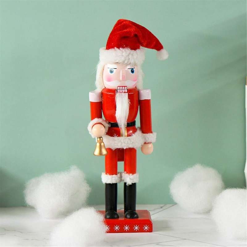 Christmas Santa Nutcracker Holiday Wood Nutcracker Santa Figure Home Decor Present Ornaments