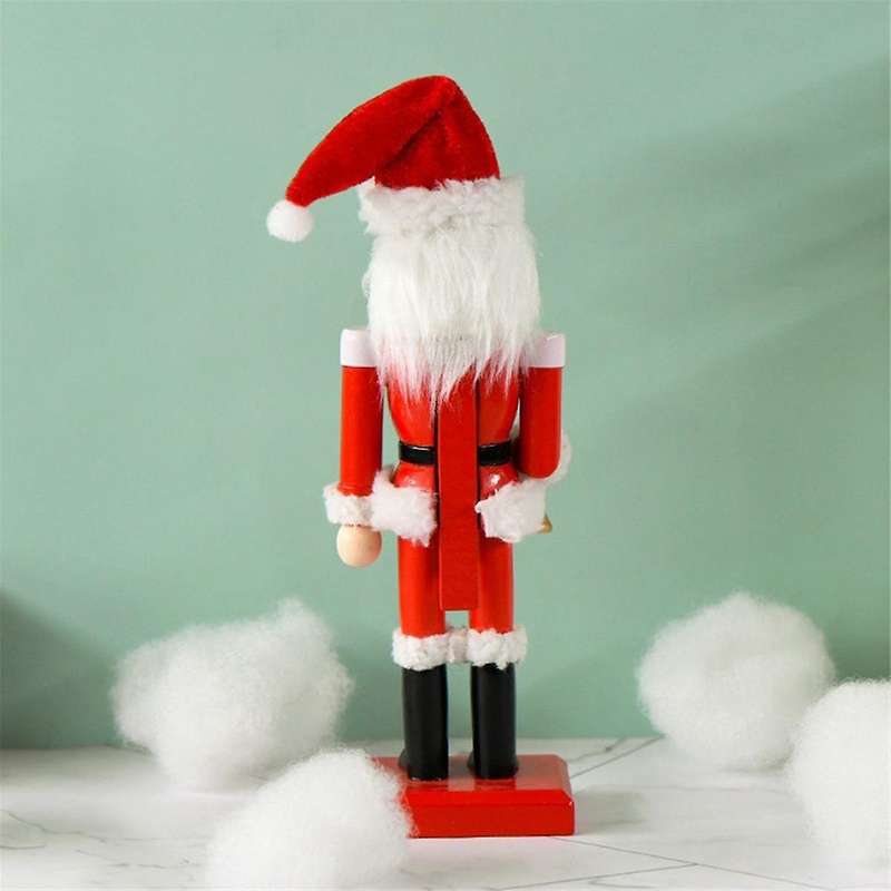 Christmas Santa Nutcracker Holiday Wood Nutcracker Santa Figure Home Decor Present Ornaments