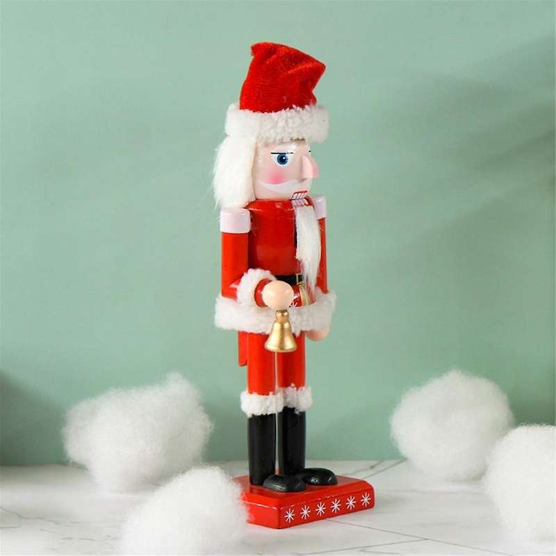 Christmas Santa Nutcracker Holiday Wood Nutcracker Santa Figure Home Decor Present Ornaments