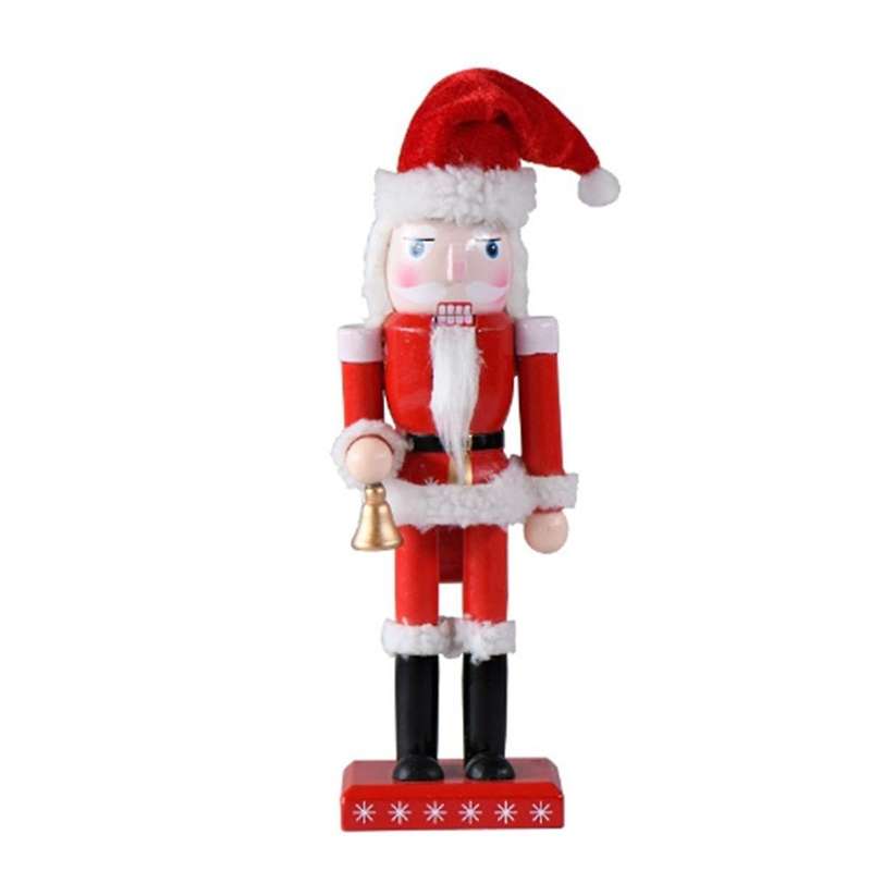 Christmas Santa Nutcracker Holiday Wood Nutcracker Santa Figure Home Decor Present Ornaments