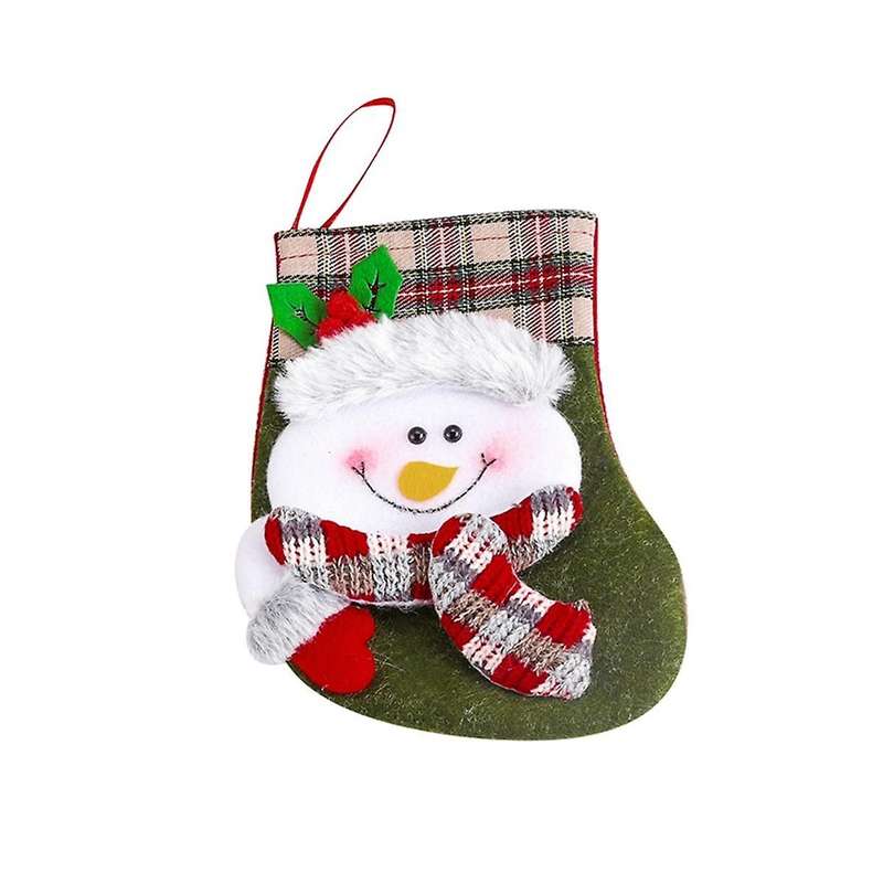 Christmas Stockings Candy Gift Bag 3D Santa - Socks Decoration
