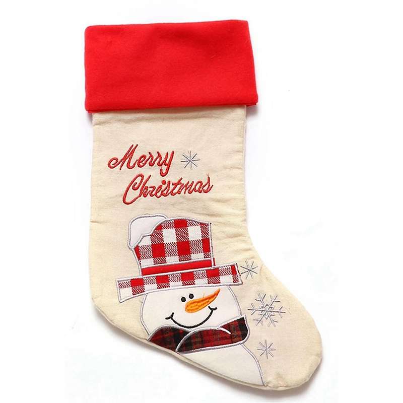 Christmas Stockings , Classic Holiday Decoration and Gift Holder Candy Bag
