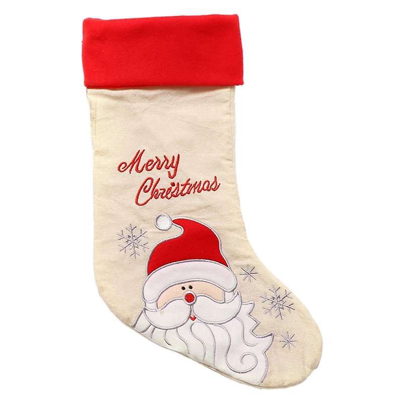 Christmas Stockings , Classic Holiday Decoration and Gift Holder Candy Bag